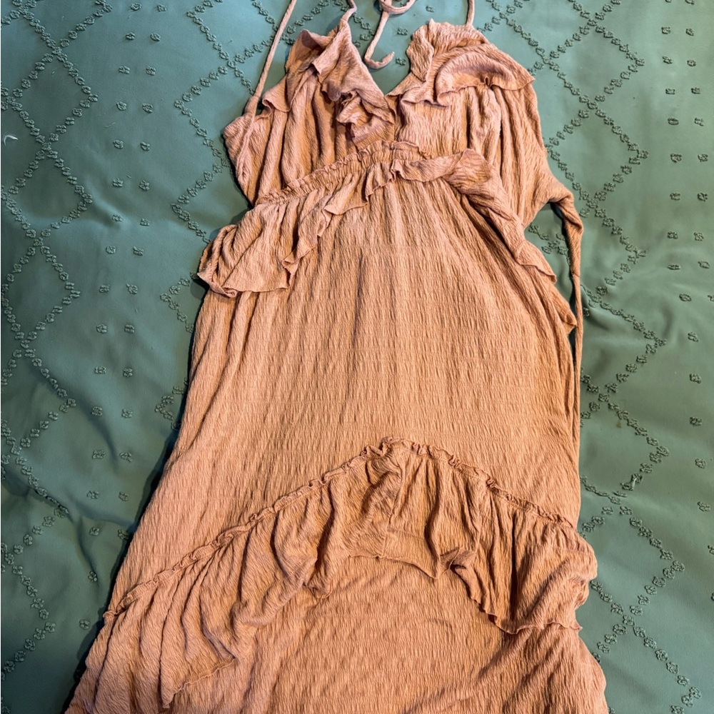 FP Movement by Free People Ruffled Peach Maxi Dress